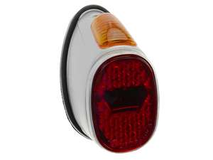 Fanale posteriore "Hella" ovale argento (con luce freno) Fanale posteriore "Hella" ovale argento (con luce freno)