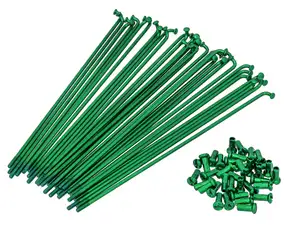 Set di raggi GPO 19" incl. nipplo (2,9 x 212 mm) verde Set di raggi GPO 19" incl. nipplo (2,9 x 212 mm) verde