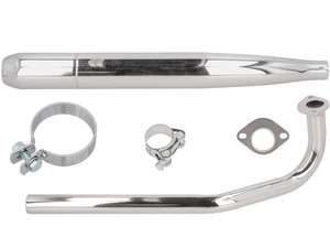 Auspuff-Set Zigarre Ø 28 / 60 mm Chrom | Sachs 503 AB, AC Auspuff-Set Zigarre Ø 28 / 60 mm Chrom | Sachs 503 AB, AC
