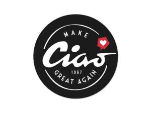 Adesivo mk-Merch "Make Ciao great again" Ø 60 mm nero Adesivo mk-Merch "Make Ciao great again" Ø 60 mm nero