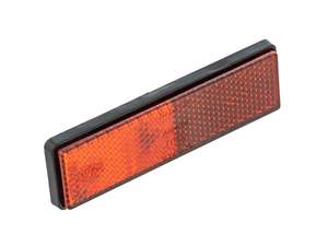 Riflettore 94 x 28 mm con perni filettati rosso angolare Riflettore 94 x 28 mm con perni filettati rosso angolare
