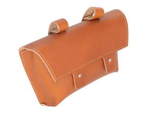 Borsa a tracolla in vera pelle marrone chiaro Borsa a tracolla in vera pelle marrone chiaro