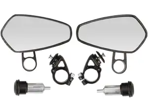 Variante a innesto CNC a specchio "diamante" alluminio carbon look Variante a innesto CNC a specchio "diamante" alluminio carbon look