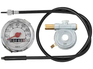 GPO Tacho-Set (Veglia-Nachbau) 16" / 17" weisses Ziffernblatt | Piaggio Ciao GPO Tacho-Set (Veglia-Nachbau) 16" / 17" weisses Ziffernblatt | Piaggio Ciao