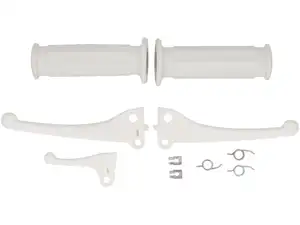 Set maniglie domino poligonali bianche NOS | Piaggio Set maniglie domino poligonali bianche NOS | Piaggio