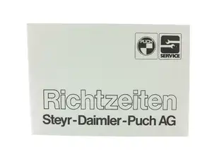 Guide times | Steyr - Daimler - Puch AG Guide times | Steyr - Daimler - Puch AG