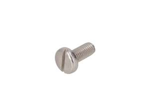 Vite M5x12 a testa piatta con intaglio in acciaio inox Vite M5x12 a testa piatta con intaglio in acciaio inox