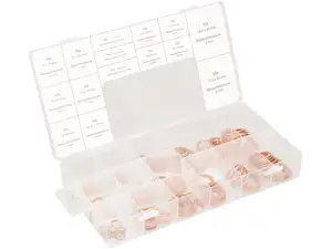 Set di anelli in rame BGS 150 pz. Set di anelli in rame BGS 150 pz.