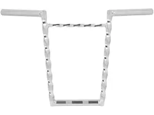 Piastra forcella manubrio 35 cm tornita con puntone cromato Piastra forcella manubrio 35 cm tornita con puntone cromato