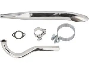 Exhaust set Sidepipe Ø 28 / 60 mm chrome | Puch Exhaust set Sidepipe Ø 28 / 60 mm chrome | Puch